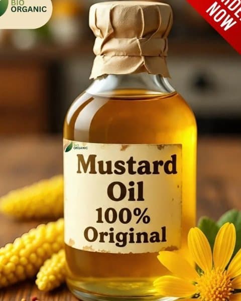 Cold Pressed Mustard Oil (Ghani Bhanga), 1 Litre