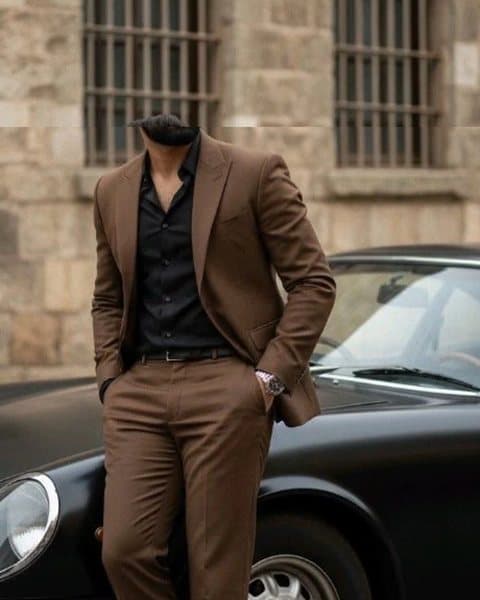 Men's Suit 2-Piece Slim Fit, Two-Button Blazer and Trousers #237