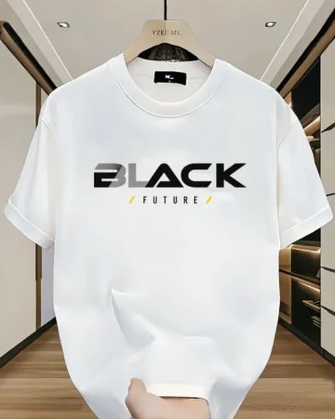 Men Graphic Print Round Neck Pure Cotton T-Shirt